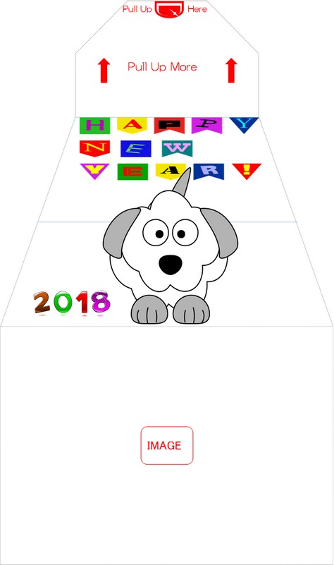Image of Surprise Sparky-Envelope for New Year's Card