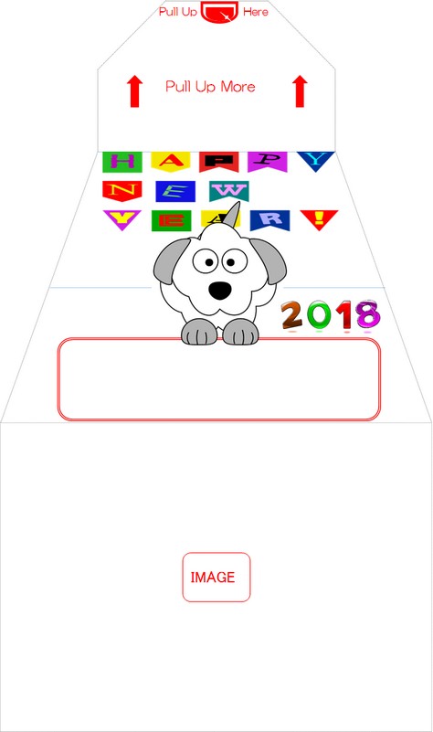 Image of Surprise Sparky-Envelope for New Year's Card