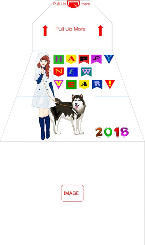 Image of Surprise Sparky-Envelope for New Year's Card